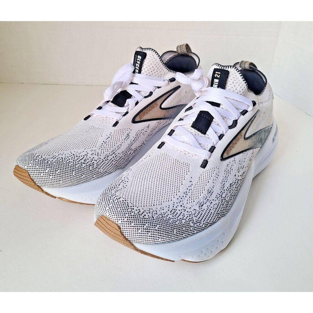 Brooks Glycerin 21 StealthFit Running Shoes Women's 9.5 B White Gray NWOB - Picture 2 of 14
